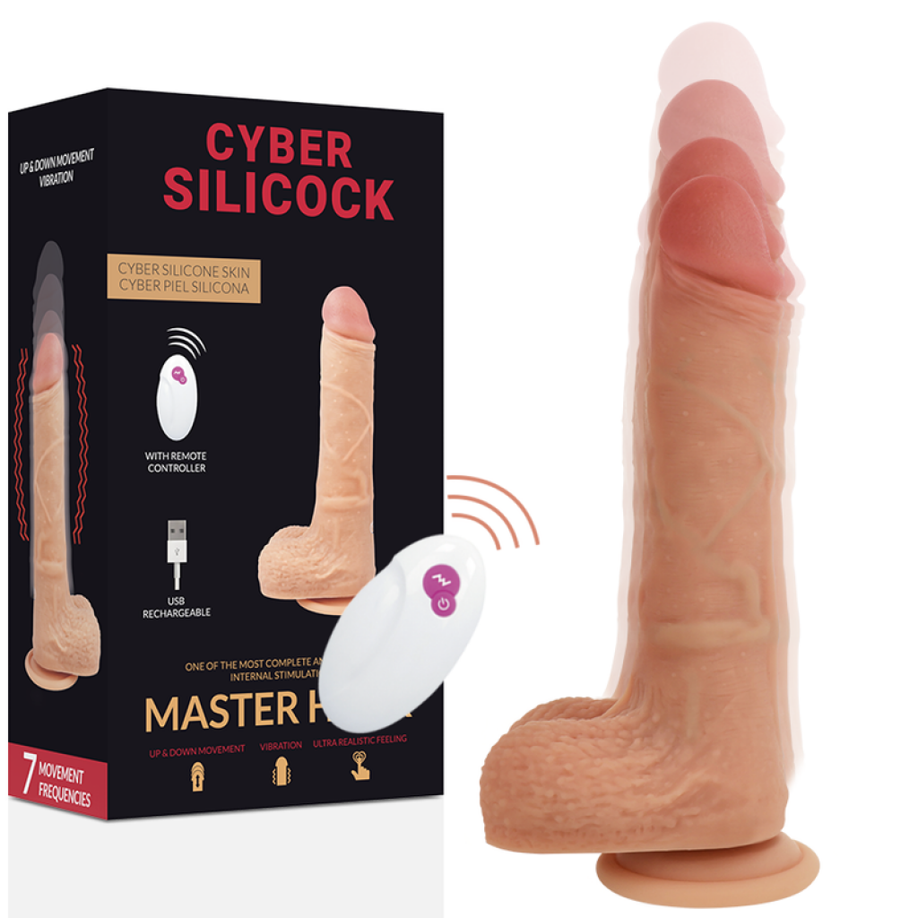 Master Huck - Vibrador Realístico Control Remoto, 20.9 cm