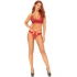 Leg Avenue - Set 2 Piezas Con Tanga Doble Tiranta S/M Rojo