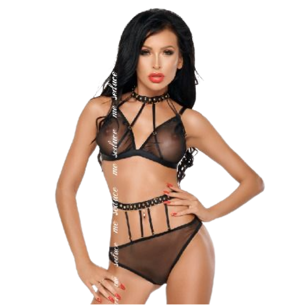 Me-seduce Dotty Set Dos Piezas Negro S/M