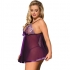 Subblime - Babydoll Con Lazo Y Detalles Brillantes Morado S/M