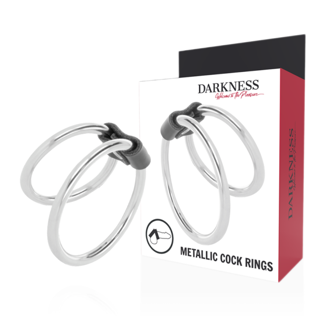 Darkness - Anilla Metal Doble Para Hombres Pene