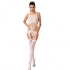 Passion - Woman Bs047 Bodystocking Blanco Talla Unica