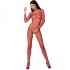 Passion - Woman BS068 Bodystocking Rojo Talla Única