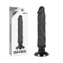 Vibrador Realístico 2-1 Natural Negro 20 cm