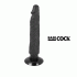 Vibrador Realístico 2-1 Natural Negro 20 cm