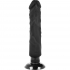 Vibrador Realístico 2-1 Natural Negro 20 cm