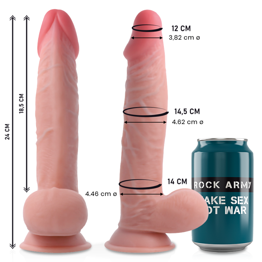 Rockarmy - Dual Density Sherman Dildo Realista - 24 cm