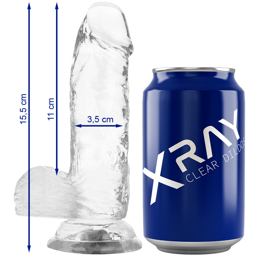 Clear Dildo Realista Transparente 15.5 Cm