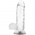 Clear Dildo Realista Transparente 15.5 Cm