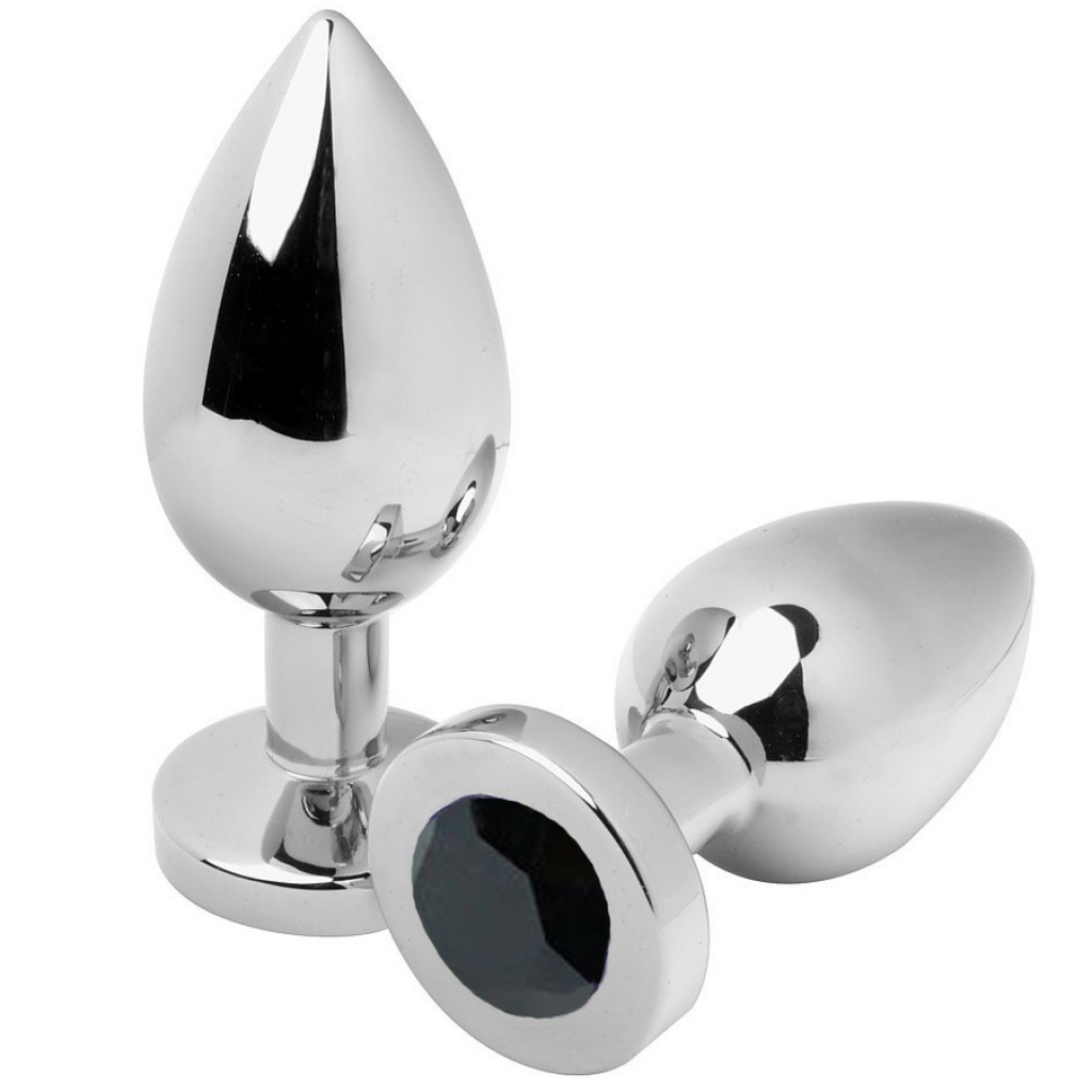 Anal Plug Diamond Negro - Medium (7.62cm)