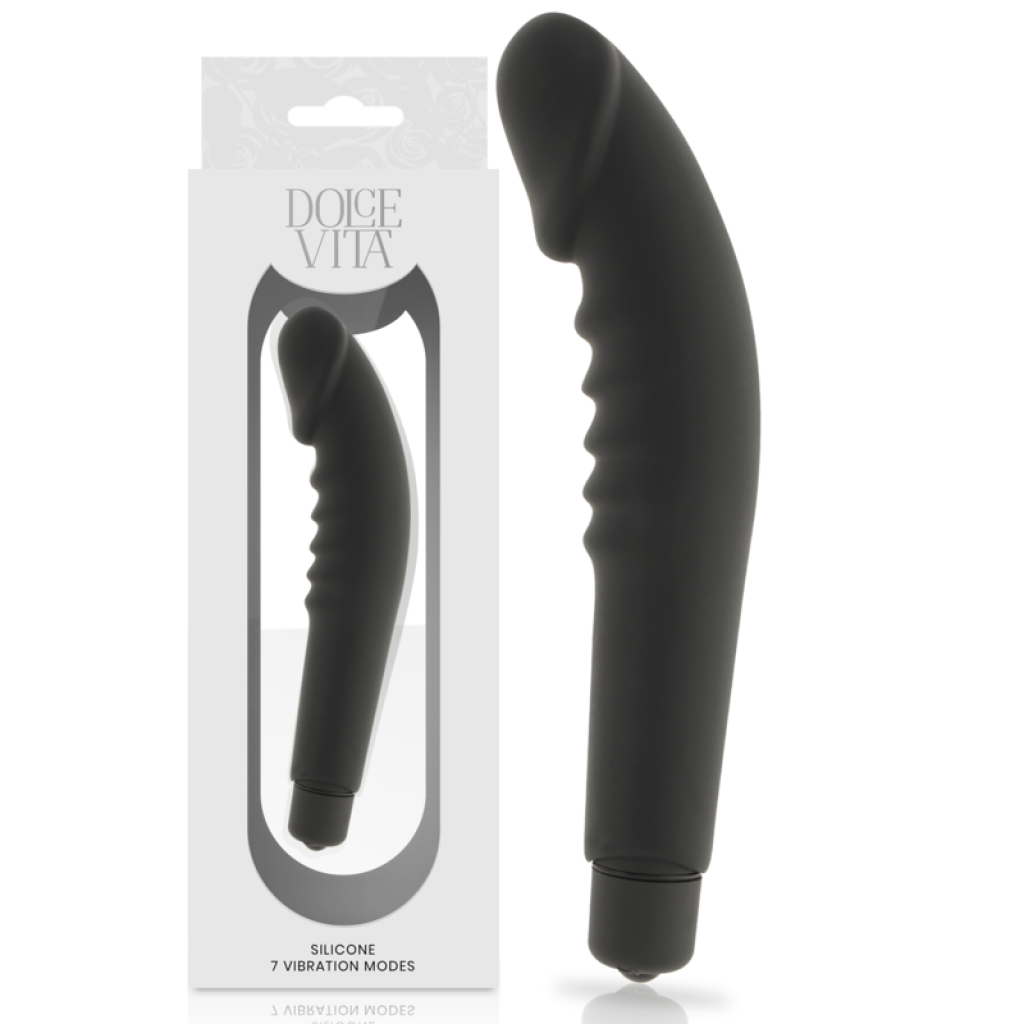 Vibrador Realístico Control Remoto - Negro, 21 cm