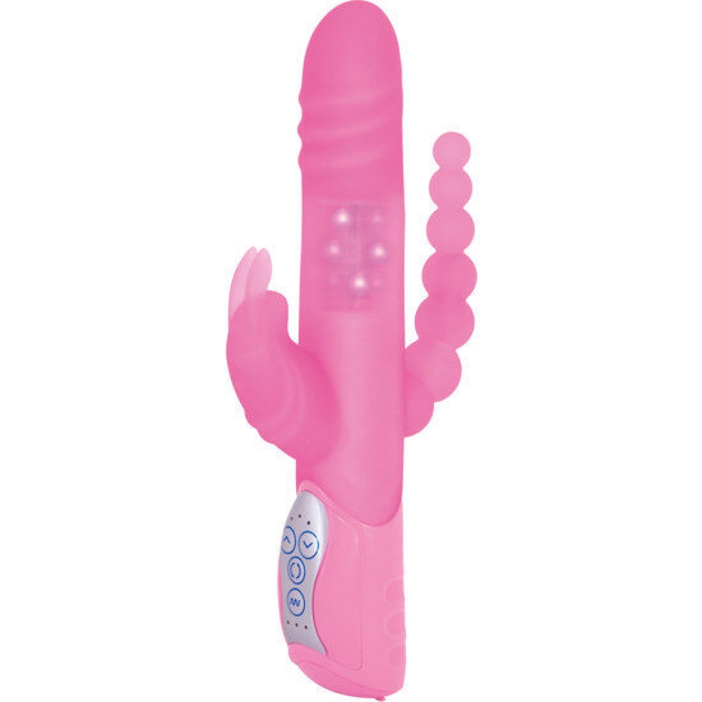 E Rabbit Triple Play Vibrador Triple Estimulación Rosa