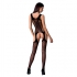 Passion - Woman Bs072 Bodystocking Talla Única Negro