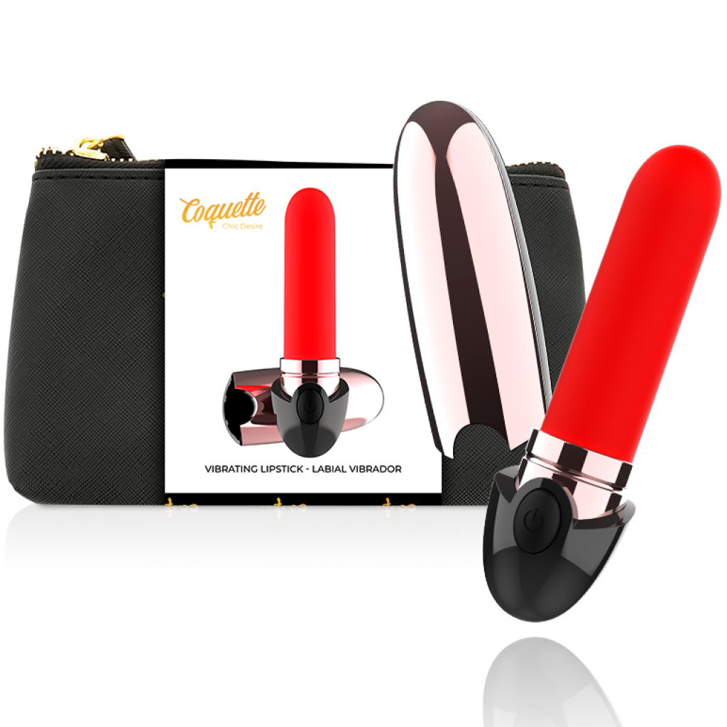 Coquette Chic Desire - Pintalabios Vibrador Recargable Luxe Negro/Gold