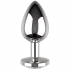 Coquette Chic Desire - Plug Anal de Metal Talla L Con Cristal Clear 4 X 9cm