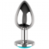 Coquette Chic Desire - Plug Anal De Metal Talla L Cristal Azul 4 X 9cm