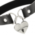 Collar de Cuero Vegano con Corazón y Llave