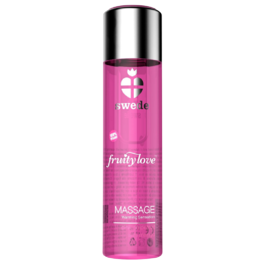 Aceite de Masaje Efecto Calor de Frambuesa y Ruibarbo - Fruity Love 120 ml