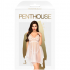 Penthouse Naughty Doll Babydoll Blanco S/M