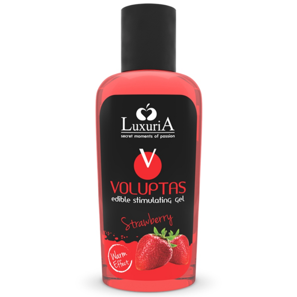 Voluptas Gel Masaje Comestible Efecto Calor - Fresa 100 Ml