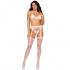 Leg Avenue - Set Tres Piezas Blanco Talla S