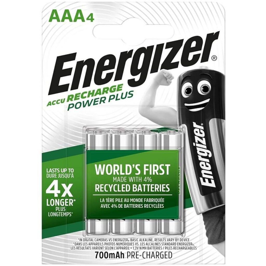 Pilas Recargables Energizer AAA 4 Blister