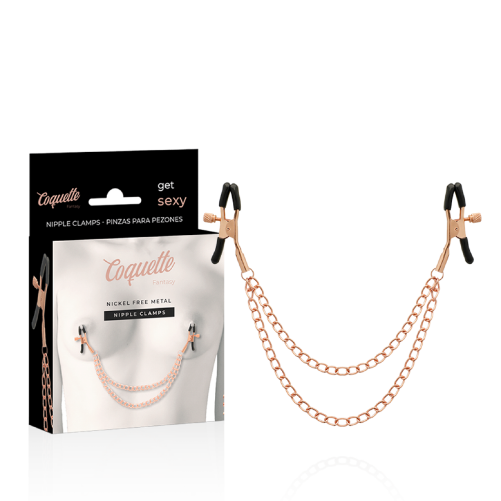 Pinzas Metálicas para Pezones con Cadena de Coquette Chic Desire