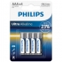 Pilas Ultra Alkaline AAA LR03 Blister*4 - Philips