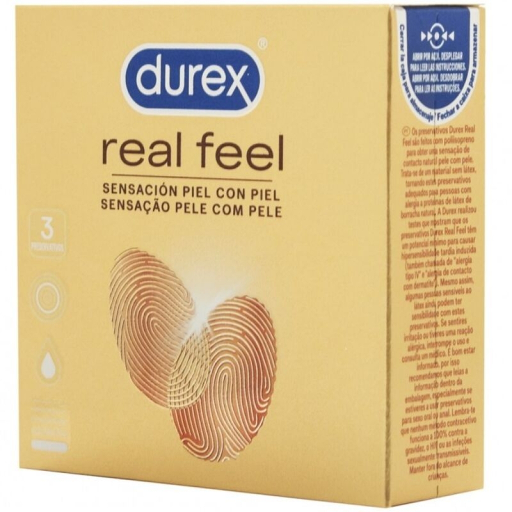 Durex - Real Feel Preservativos 3 Unidades