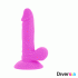 Dildo Flexible Con Vibracion Morado 17 Cm