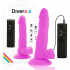 Dildo Flexible con Vibración Lila 18 cm