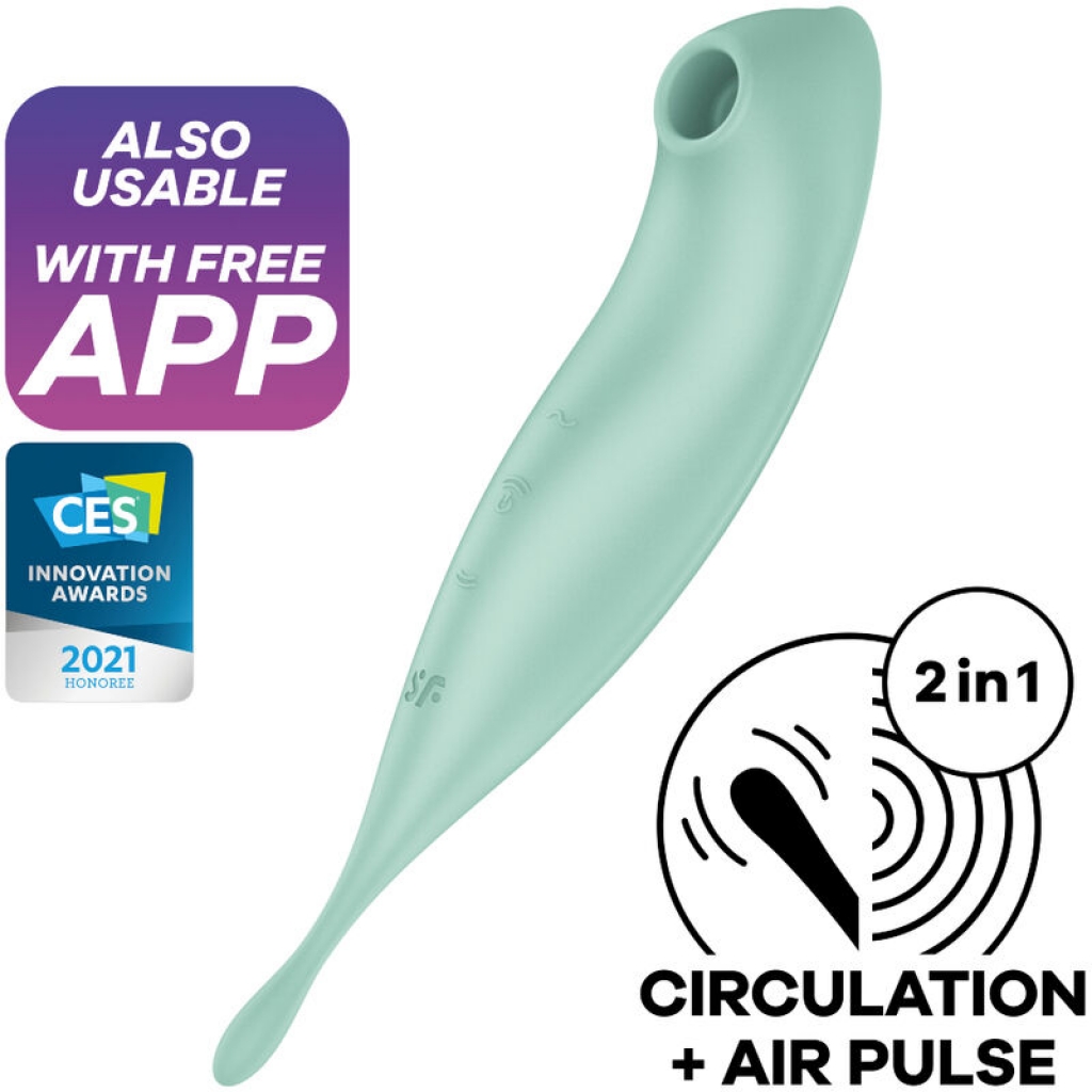 Satisfyer Twirling Pro+ Estimulador Y Vibrador App Verde