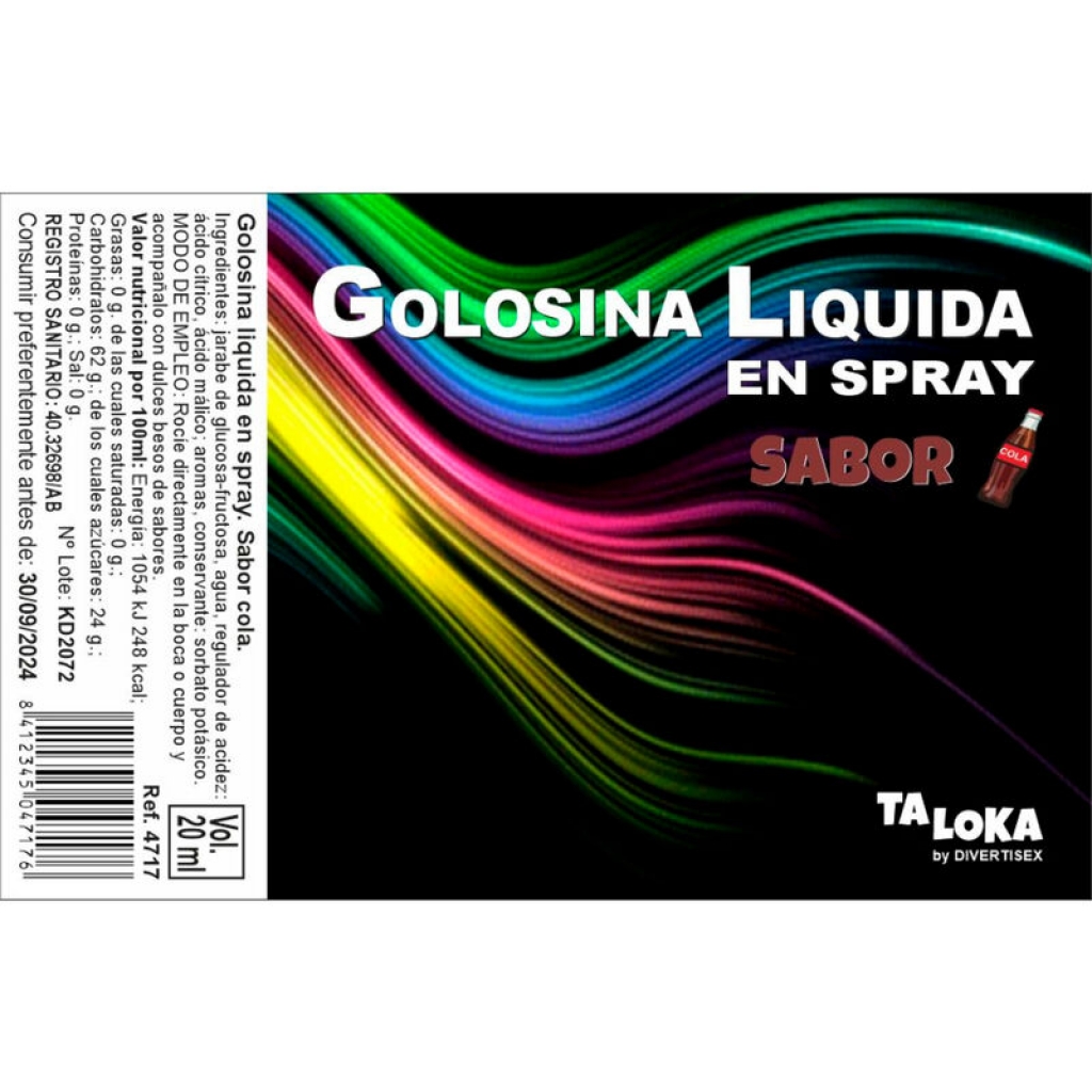 Spray Golosina Líquida Cola