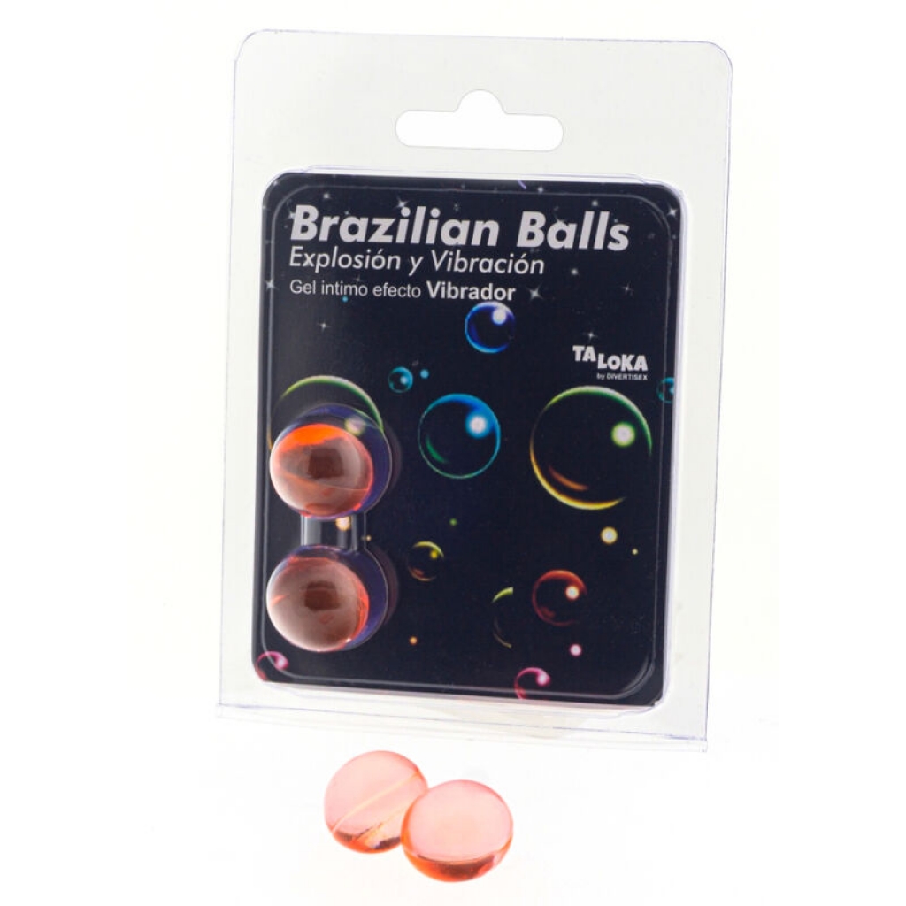 Gel Excitante Efecto Vibración Brazilian Balls - Pack de 2