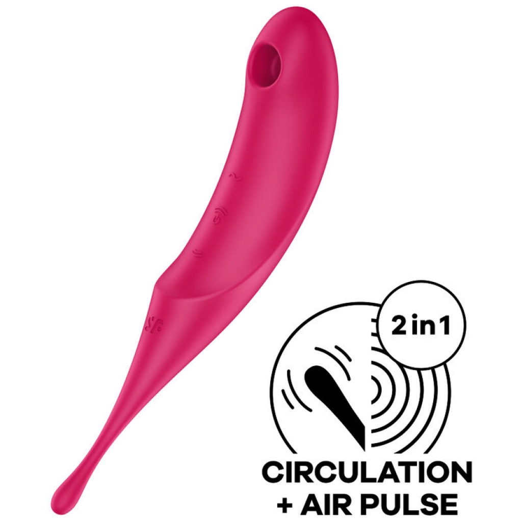 Estimulador y Vibrador Satisfyer Twirling Pro Rojo