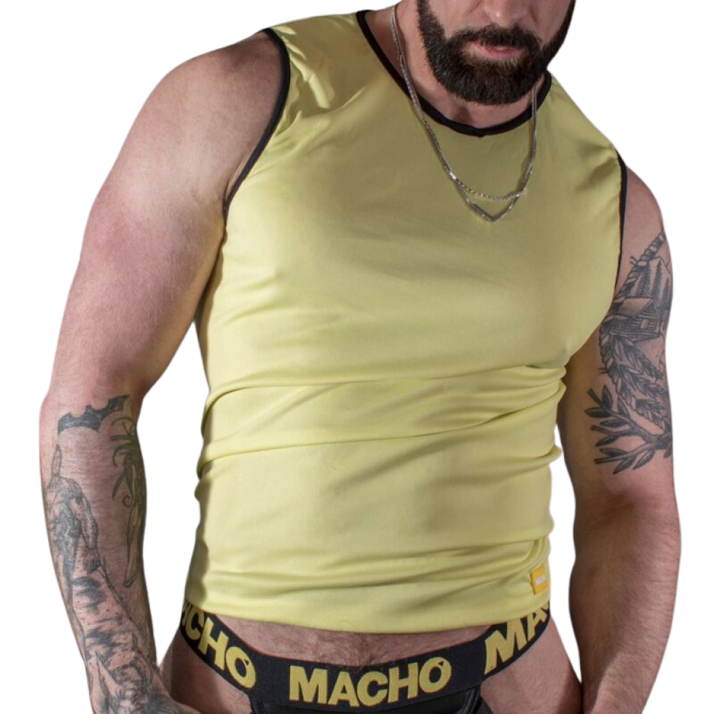 Macho - Camiseta Amarillo L/XL