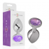 Intense Plug Anal Metal Aluminio Con Cristal Violeta Talla S