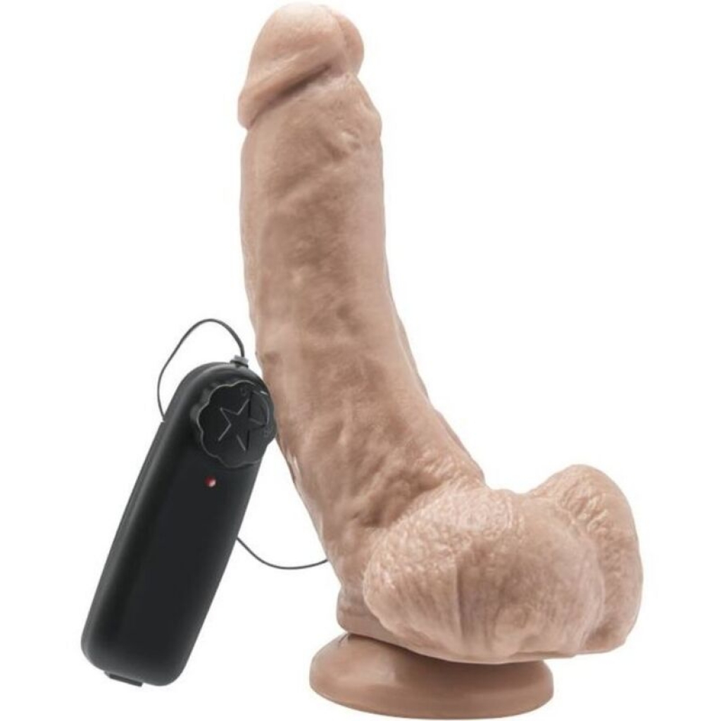 Dildo 20,5 Cm Con Testiculos Vibrador Natural