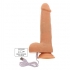 Dildo Vibrador Con Bolas Giratorias Natural