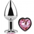 Secretplay - Metal Butt Plug Corazón Fucsia Talla S 7 Cm