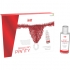 Panty Brasileño Roja con Perlas y Gel Lubricante 50 ml