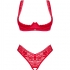 Obsessive - Lacelove Set Dos Piezas Cupless Rojo XS/S