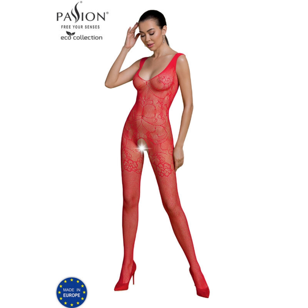 Passion - Eco Collection Bodystocking Eco BS012 Rojo