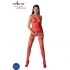 Passion - Bs095 Bodystocking Rojo Talla Unica