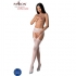 Passion - S029 Medias con Liguero Blanco Talla Única - Elegancia y Sensuali