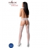 Passion - S029 Medias con Liguero Blanco Talla Única - Elegancia y Sensuali