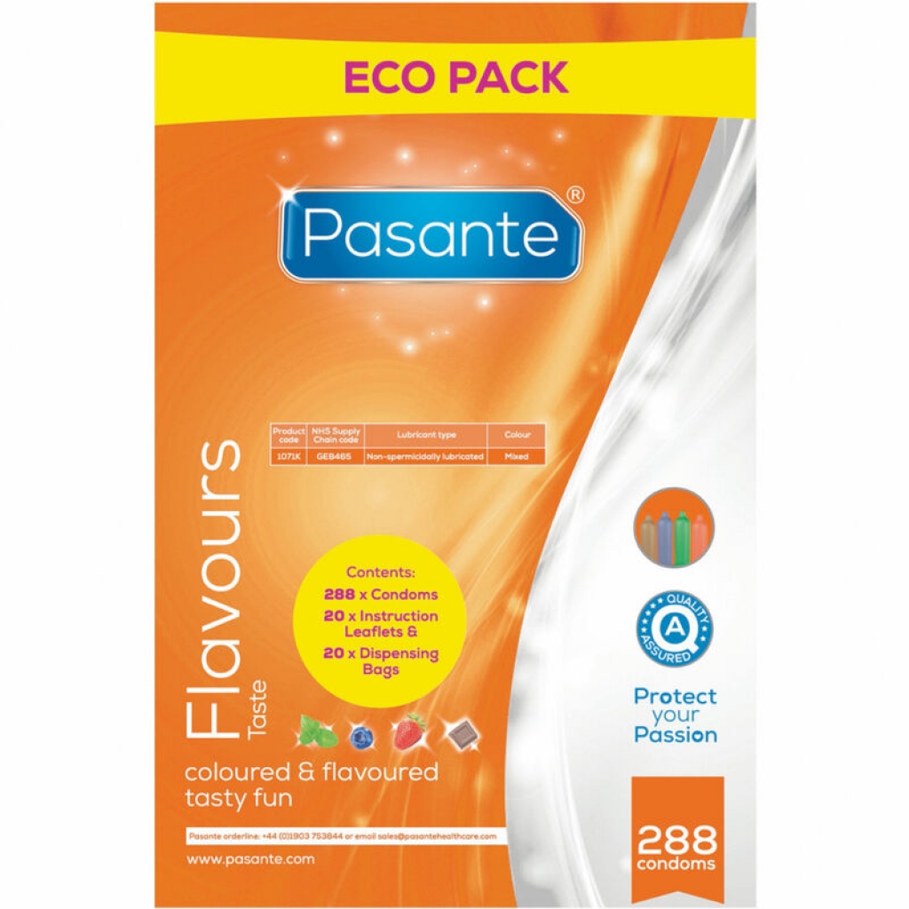 Preservativo Eco Pack Sabores Bolsa 288 Unidades