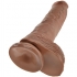 Pene Realistico Con Testiculos 19.8 Cm Caramelo