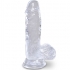 Clear Pene Realistico Con Testiculos 10.1 Cm Transparente