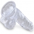 Clear Pene Realistico Con Testiculos 10.1 Cm Transparente